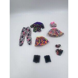 9 Piece Lot of Vintage Barbie and Ken Clothes Skirts, Swim, Tops, Pants